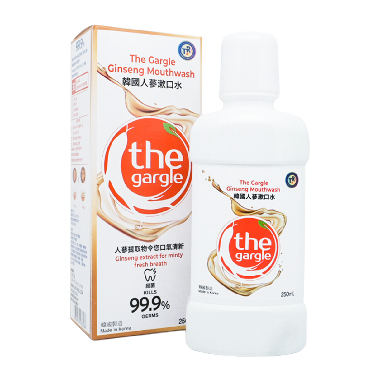 The Gargle 99.9% Sterilization Korean Ginseng Flavored 250ml Liquid Mouth Freshner