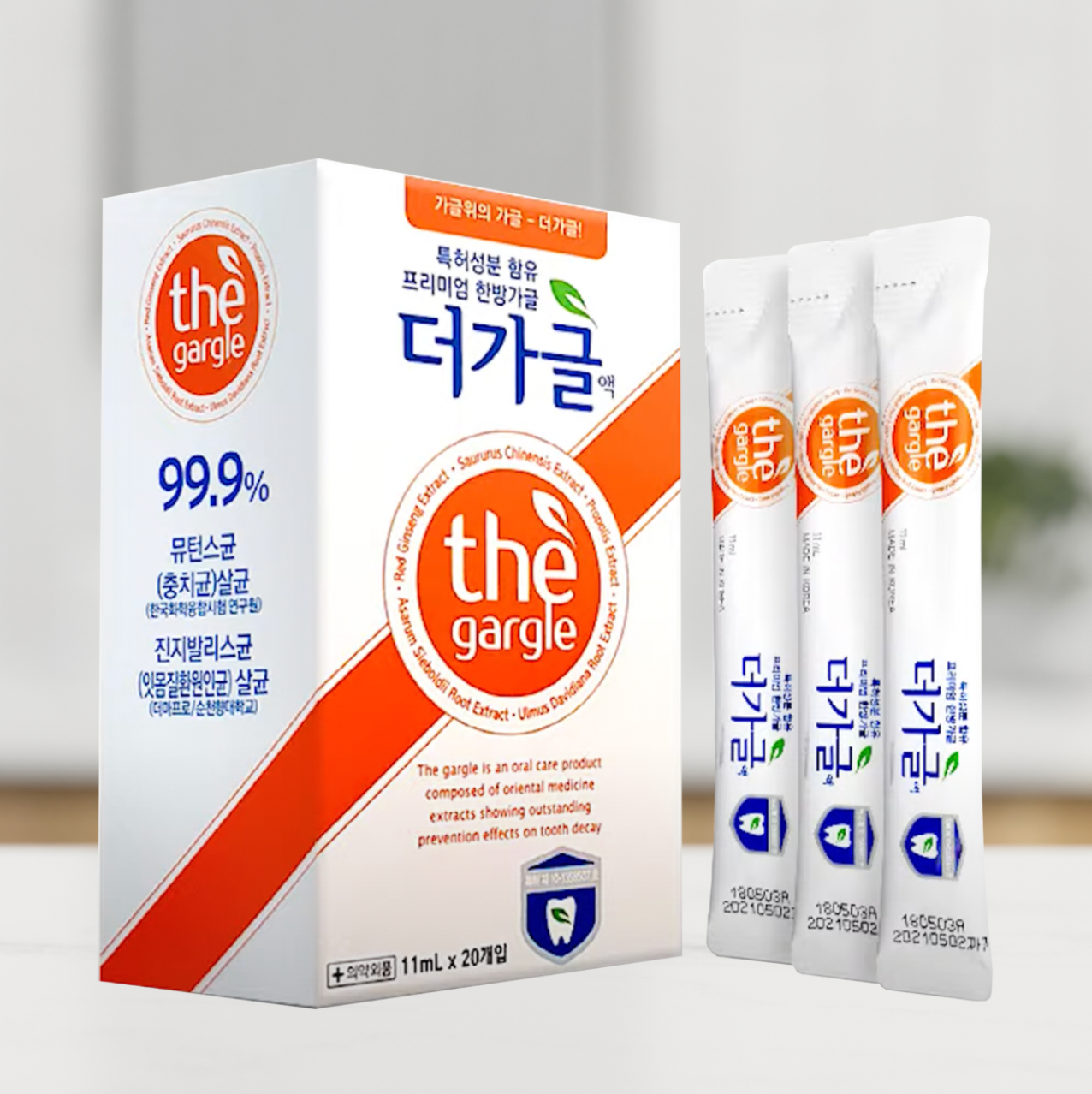 【 旅行裝 】The Gargle 韓國 臨床實證 殺菌99%天然韓國人蔘漱口水 11ml x 20件